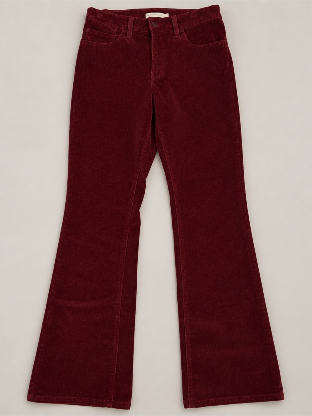 Levi's 725 High Rise Bootcut Corduroy Pants Maroon Red W28 L32 - Picture 3 of 6